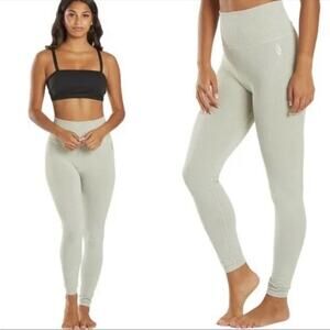 NEW FP FREE PEOPLE MOVEMENT Good Karma 7/8 Leggings High Rise Sea Glass Grey M L